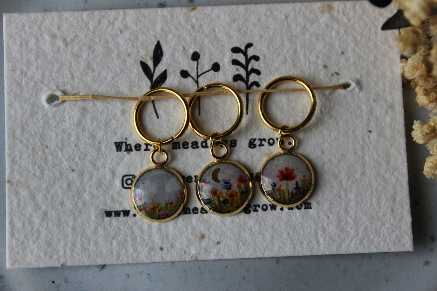 Summer Evening Meadow Stitchmarker Set