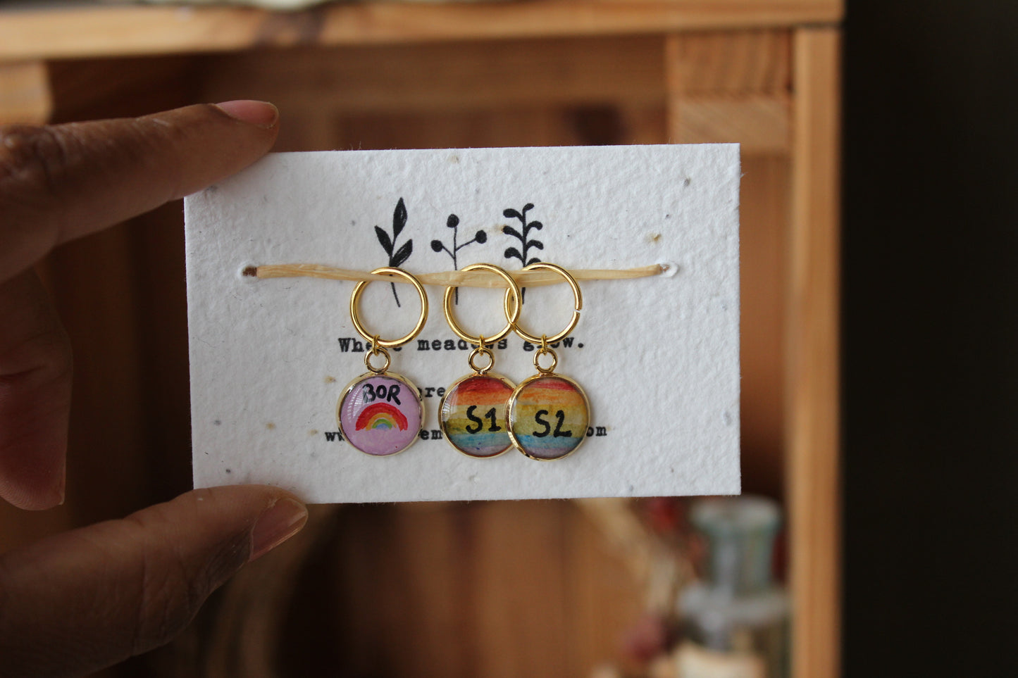 Rainbow Sock Stitchmarker Set