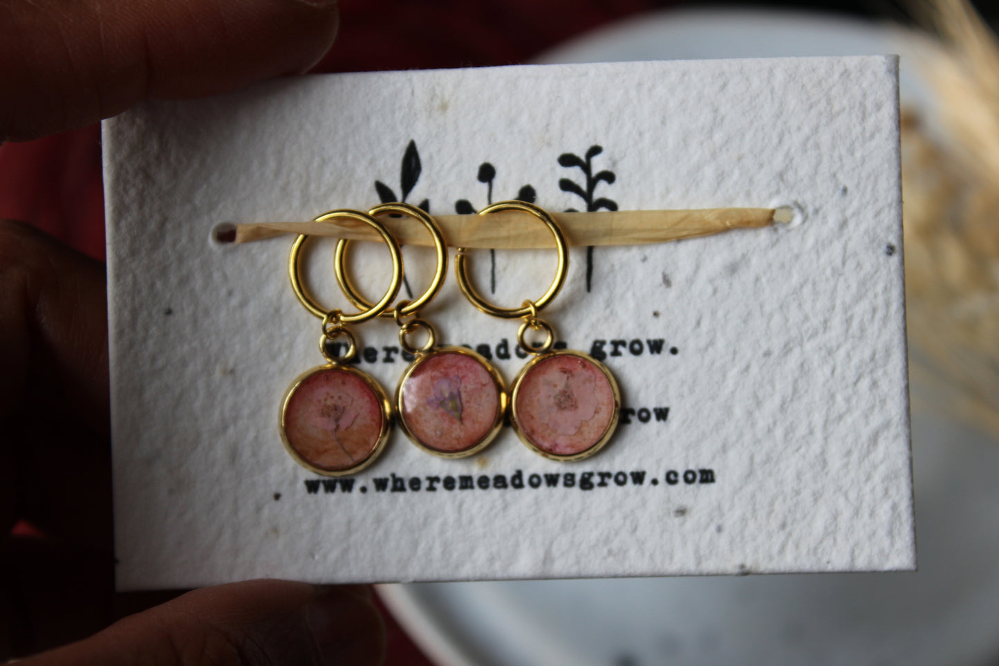 Blush Pink Petal Stitchmarker Set