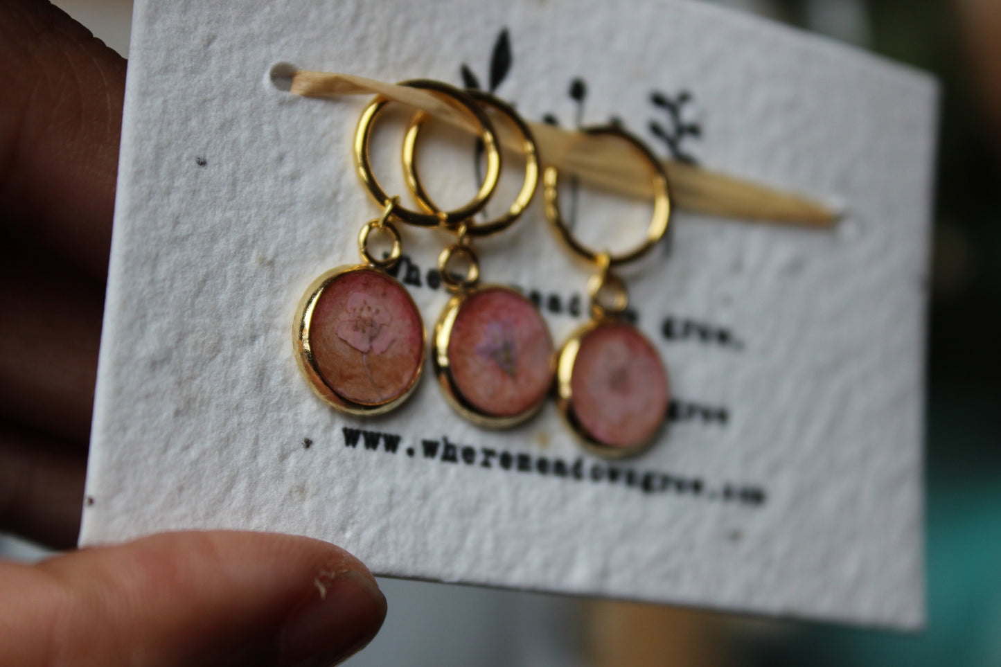 Blush Pink Petal Stitchmarker Set