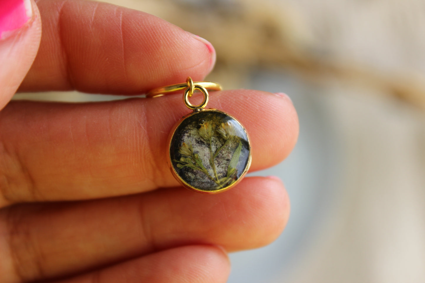 Yellow Blossoms on Purple Stitchmarker (Single)