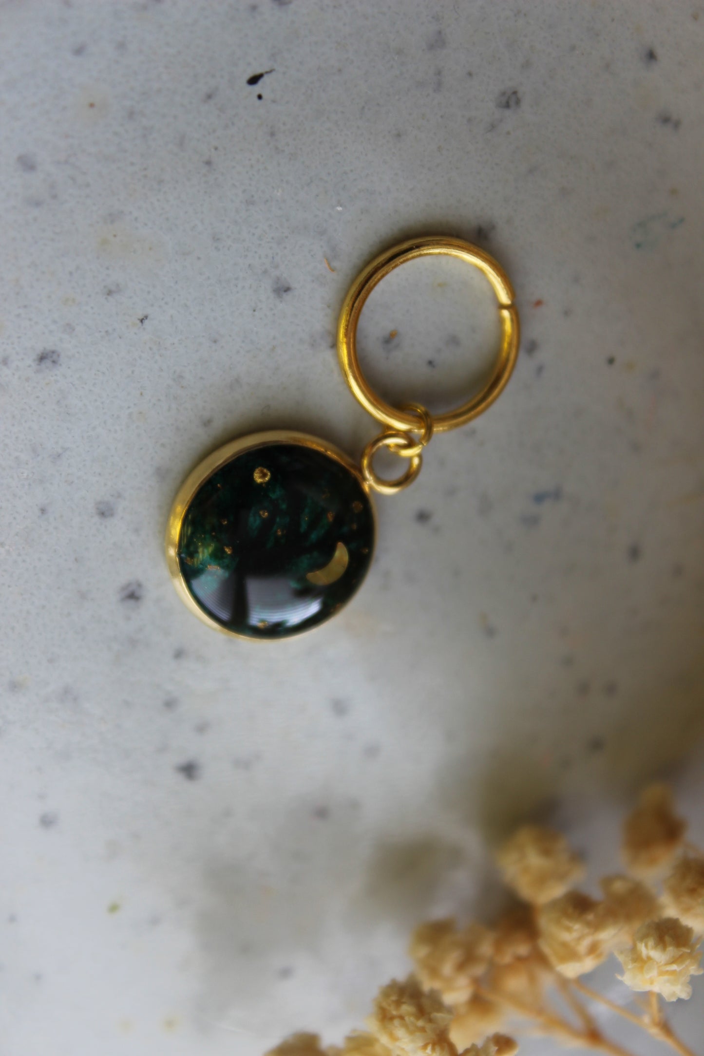 Dark Forest Night Moon Stitchmarker (Single)