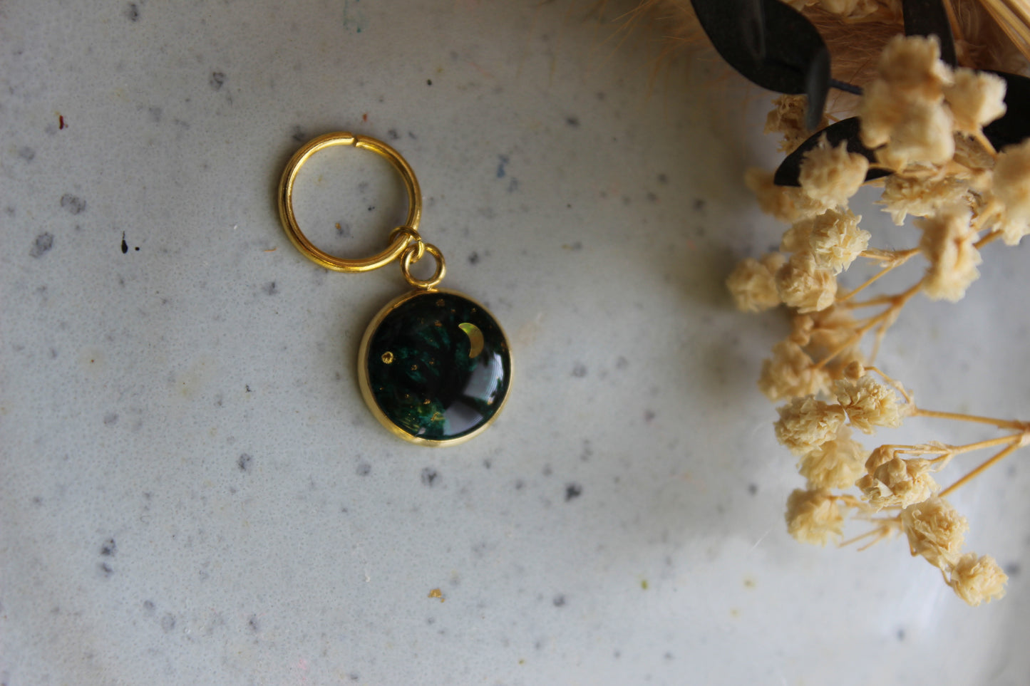 Dark Forest Night Moon Stitchmarker (Single)
