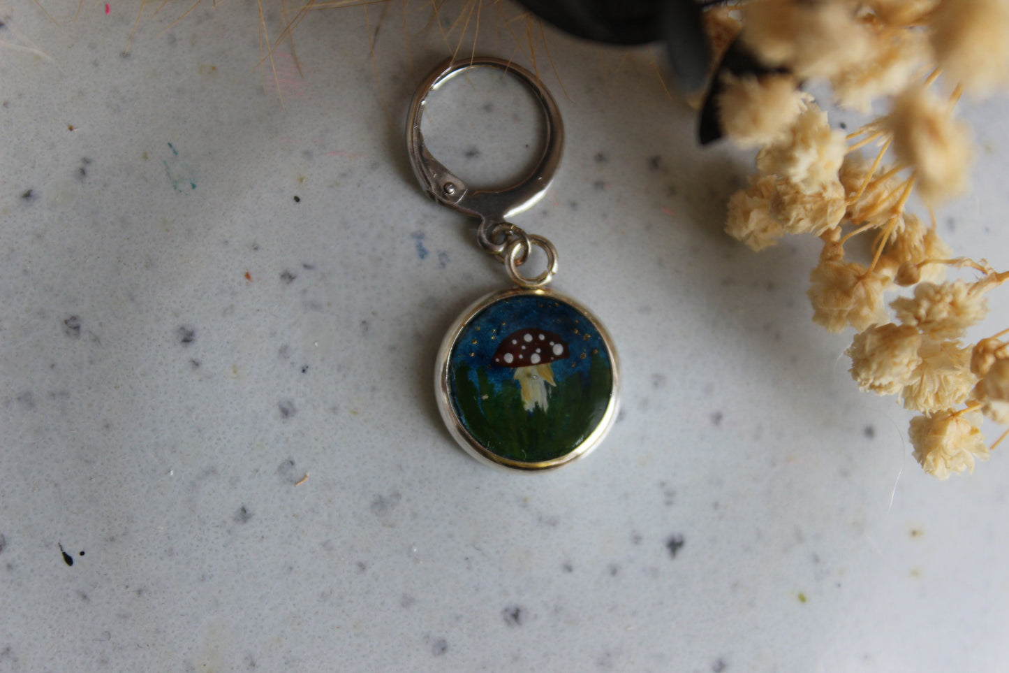 Starry Night with Toadstool Stitchmarker (Single)