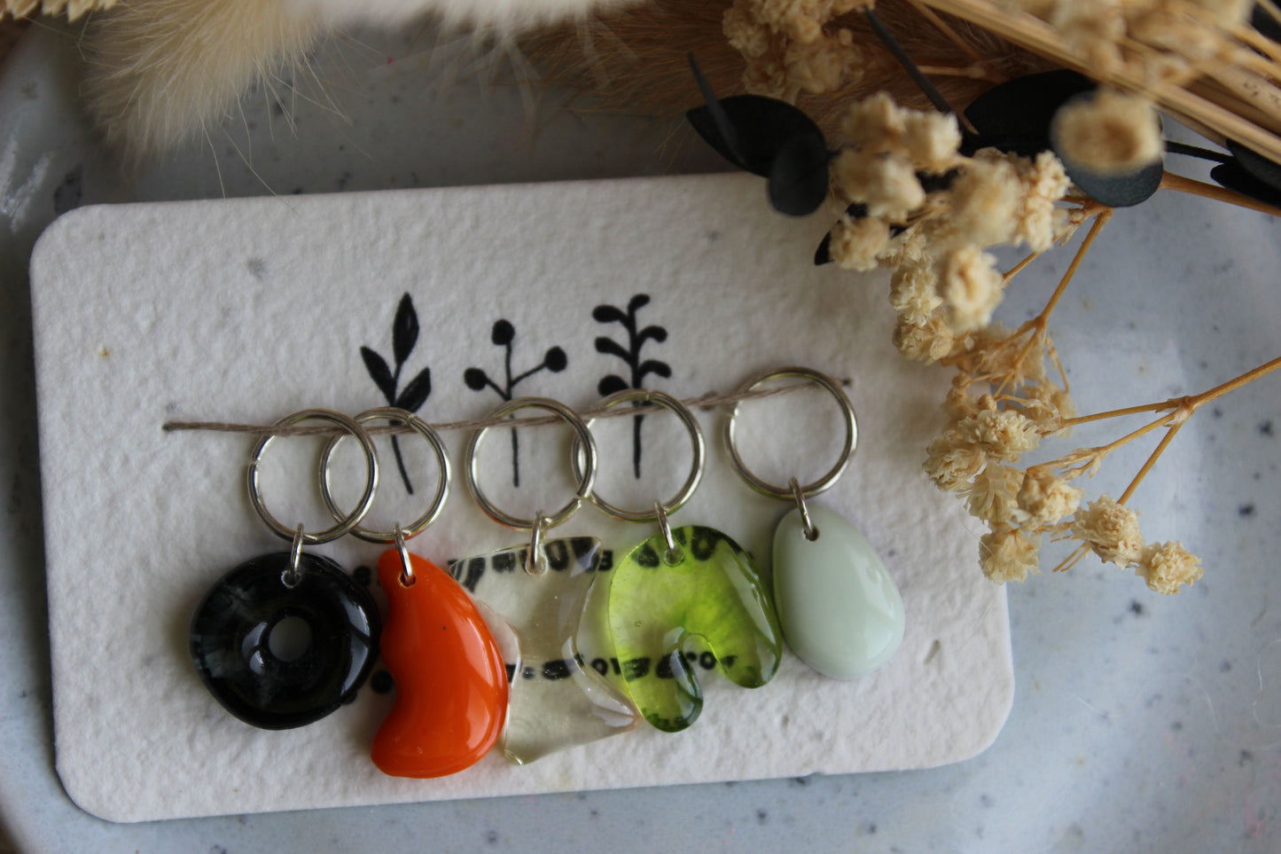 Abstract Resin Stitchmarker Set