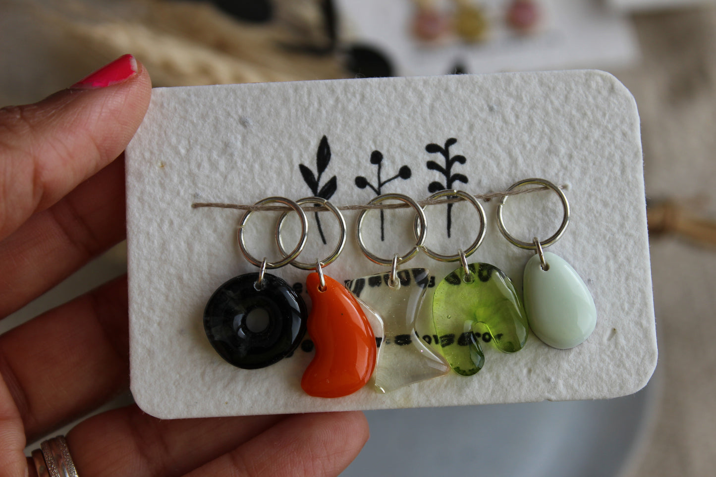 Abstract Resin Stitchmarker Set