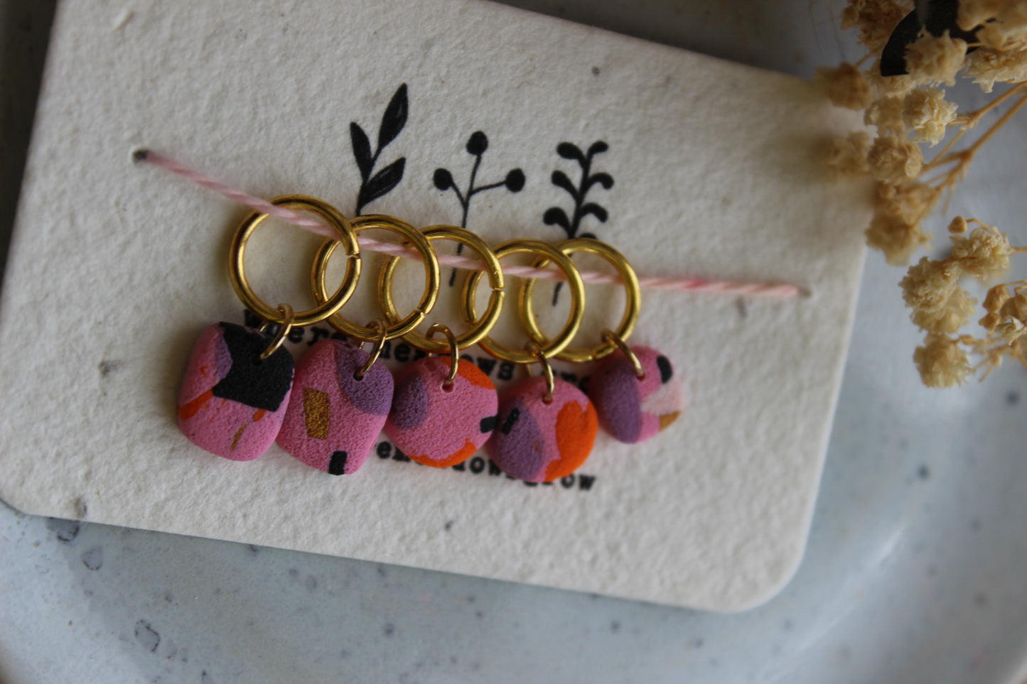 Mixed Shape Polymer Clay Stitchmarkers