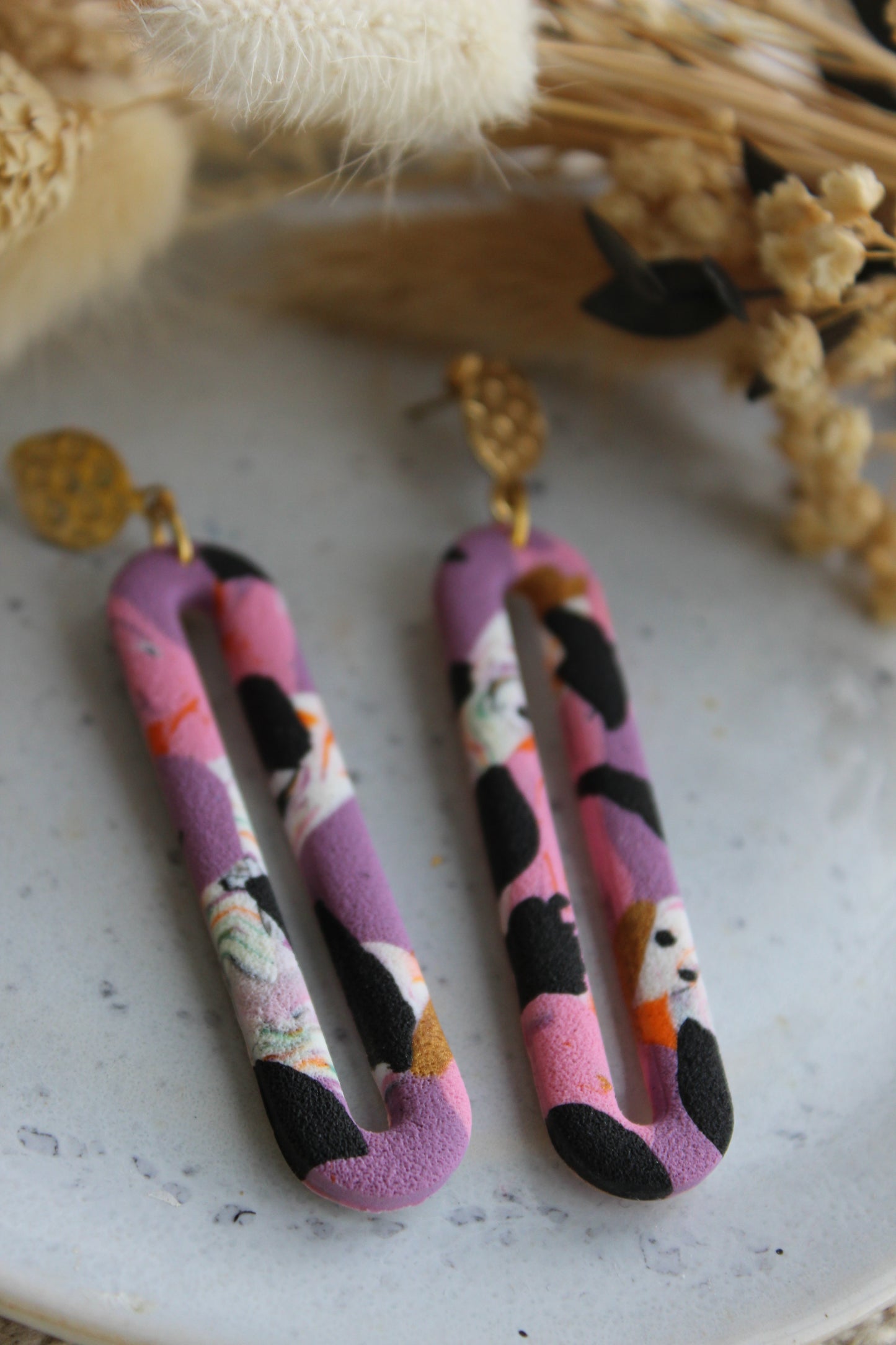 Long Statement Hoop Earrings