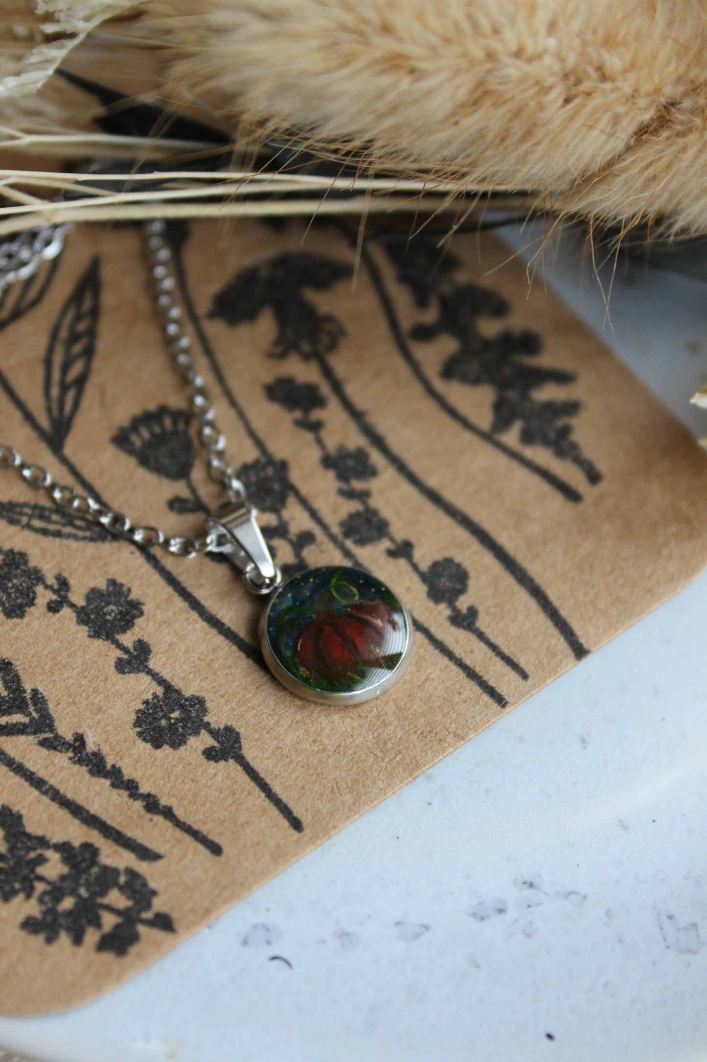 Pumpkin Pendant Necklace