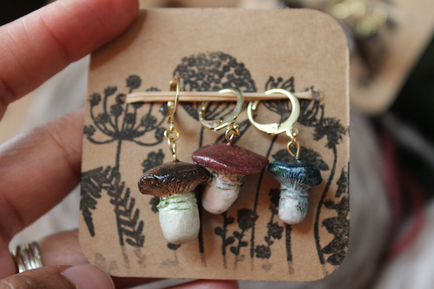 Woodland Mushroom Stitchmarker Set