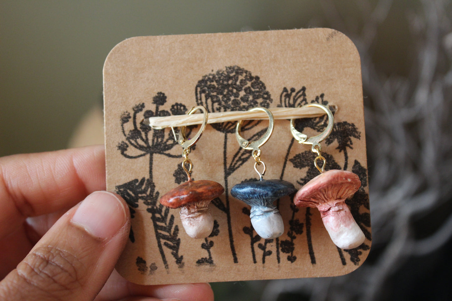 Woodland Mushroom Stitchmarker Set