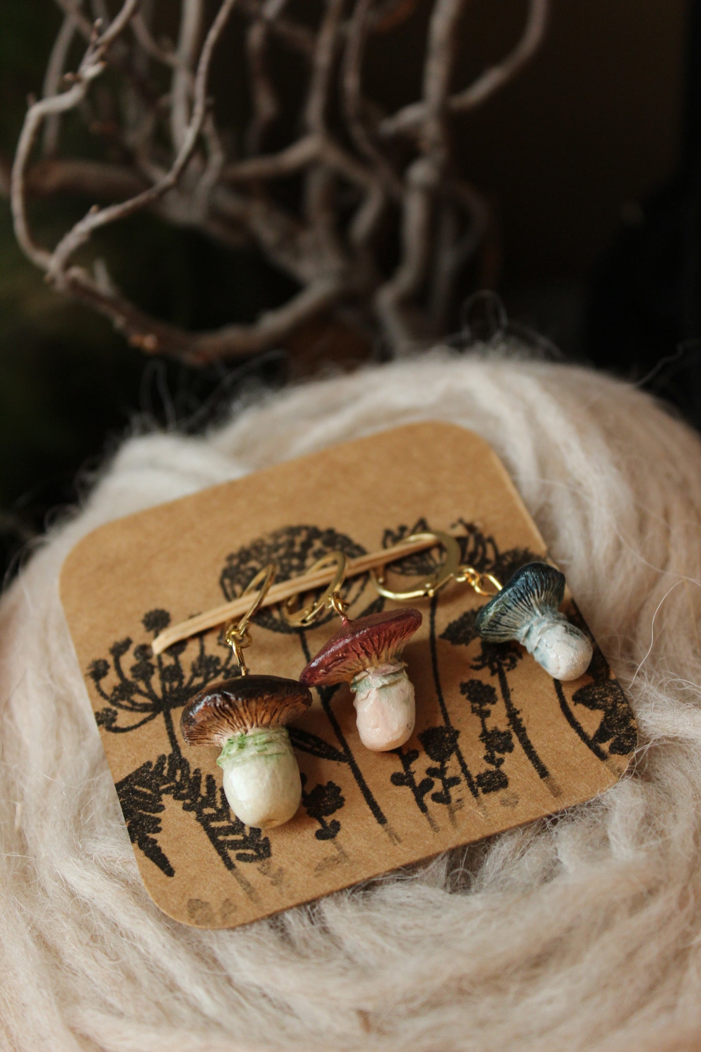 Woodland Mushroom Stitchmarker Set