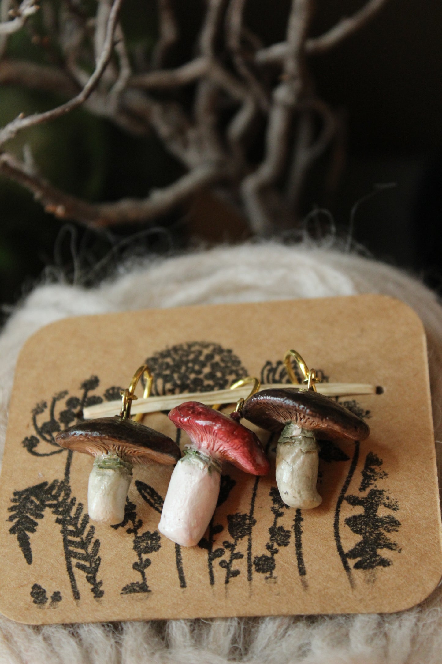 Woodland Mushroom Stitchmarker Set (Large)
