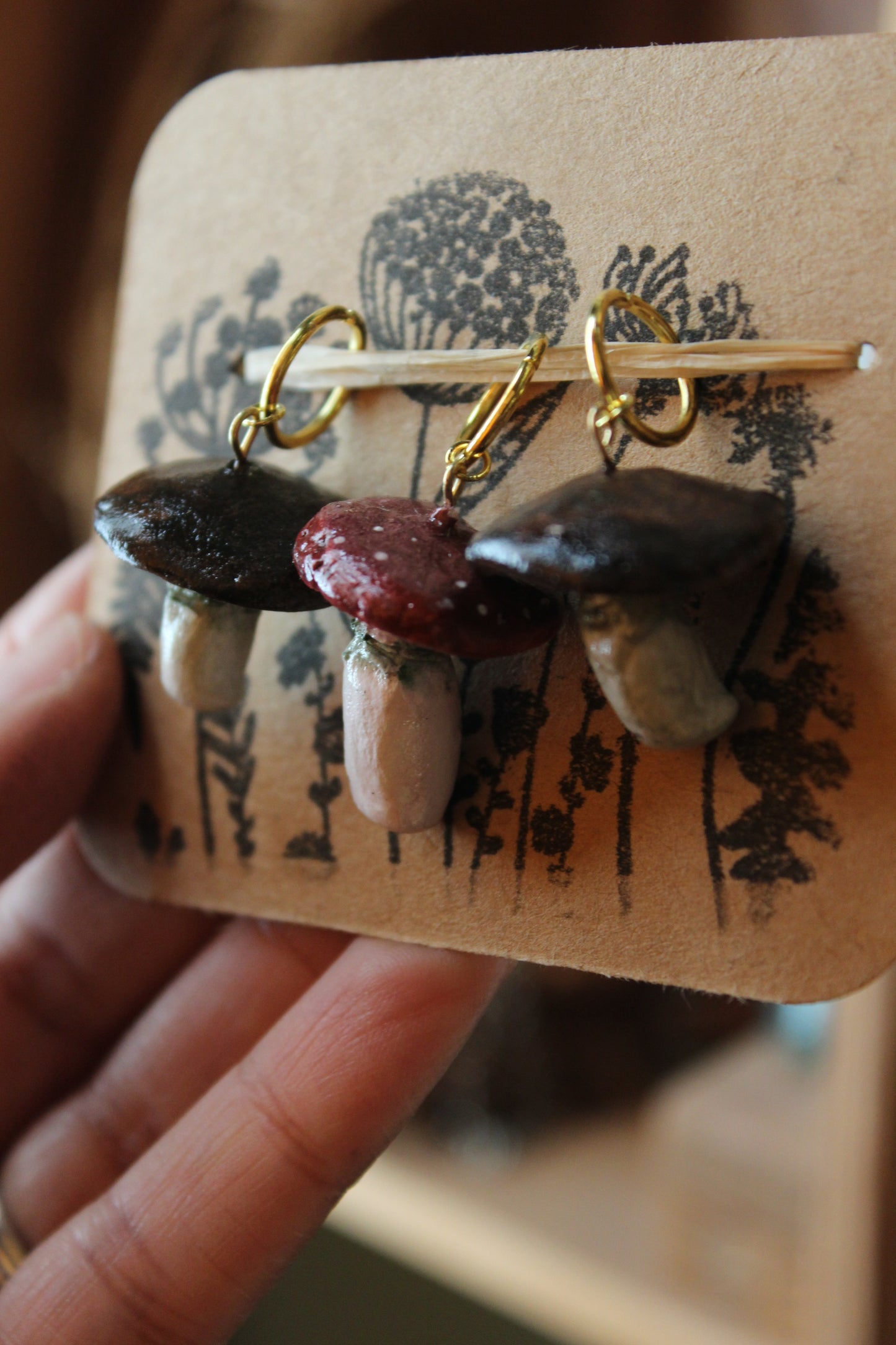 Woodland Mushroom Stitchmarker Set (Large)
