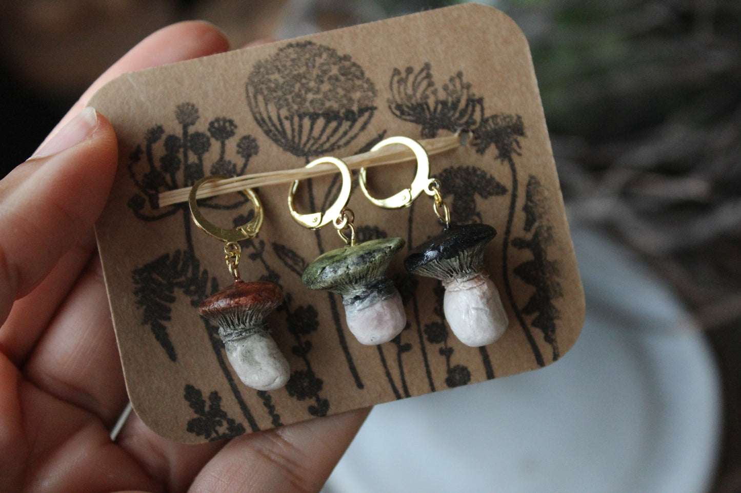 Clay Mushroom Stitchmarker Set