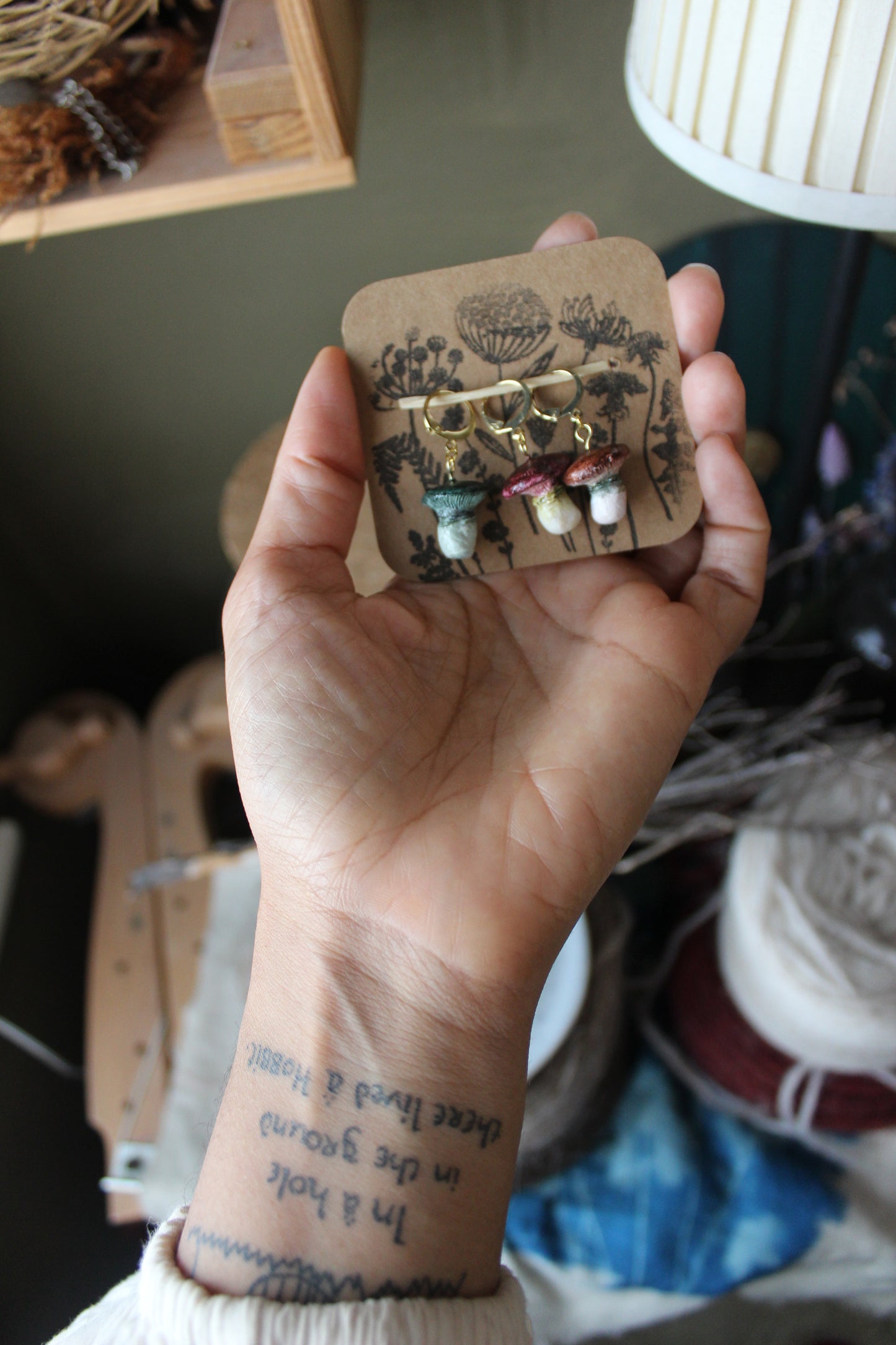 Clay Mushroom Stitchmarker Set