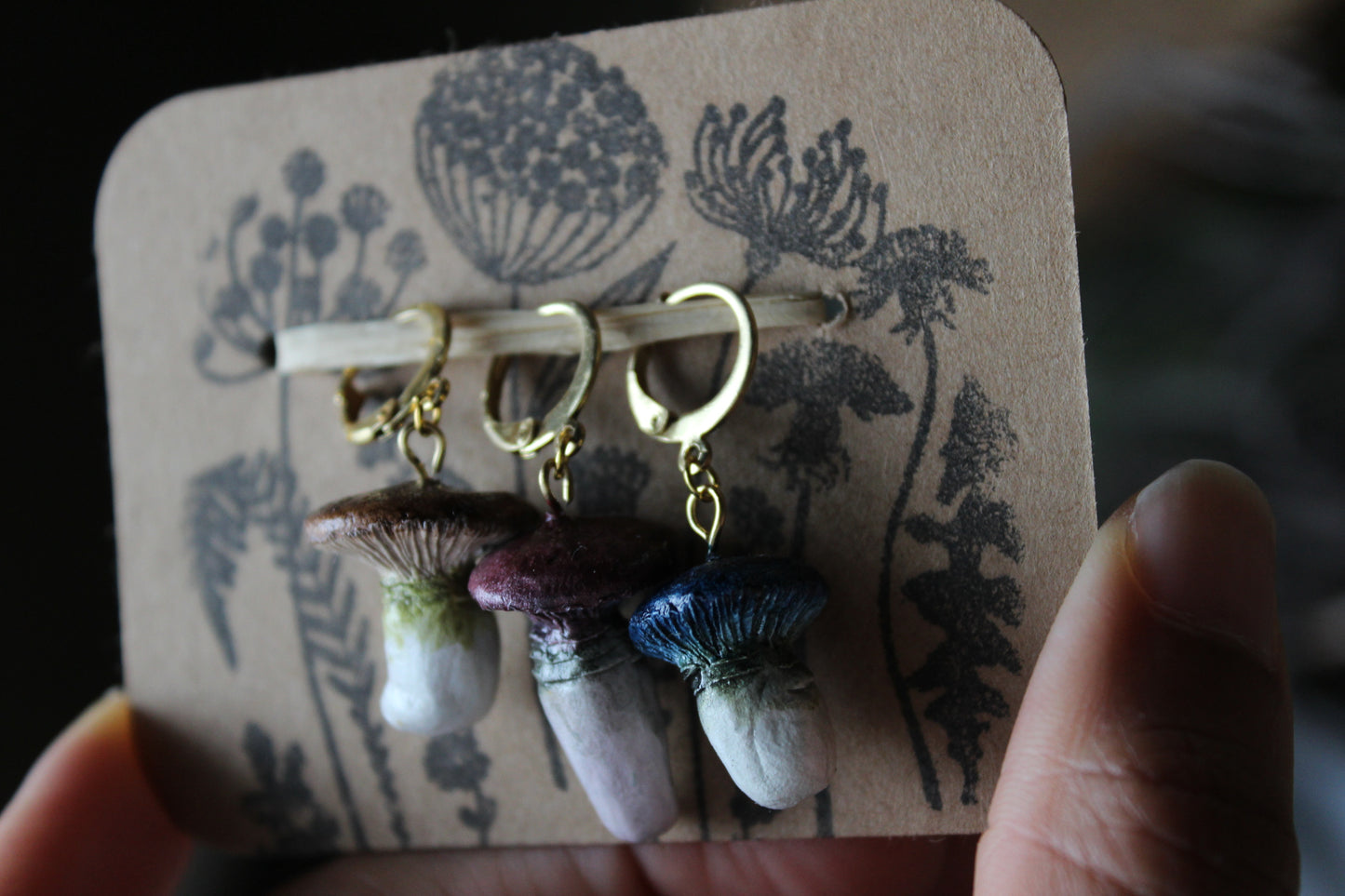 Clay Mushroom Stitchmarker Set