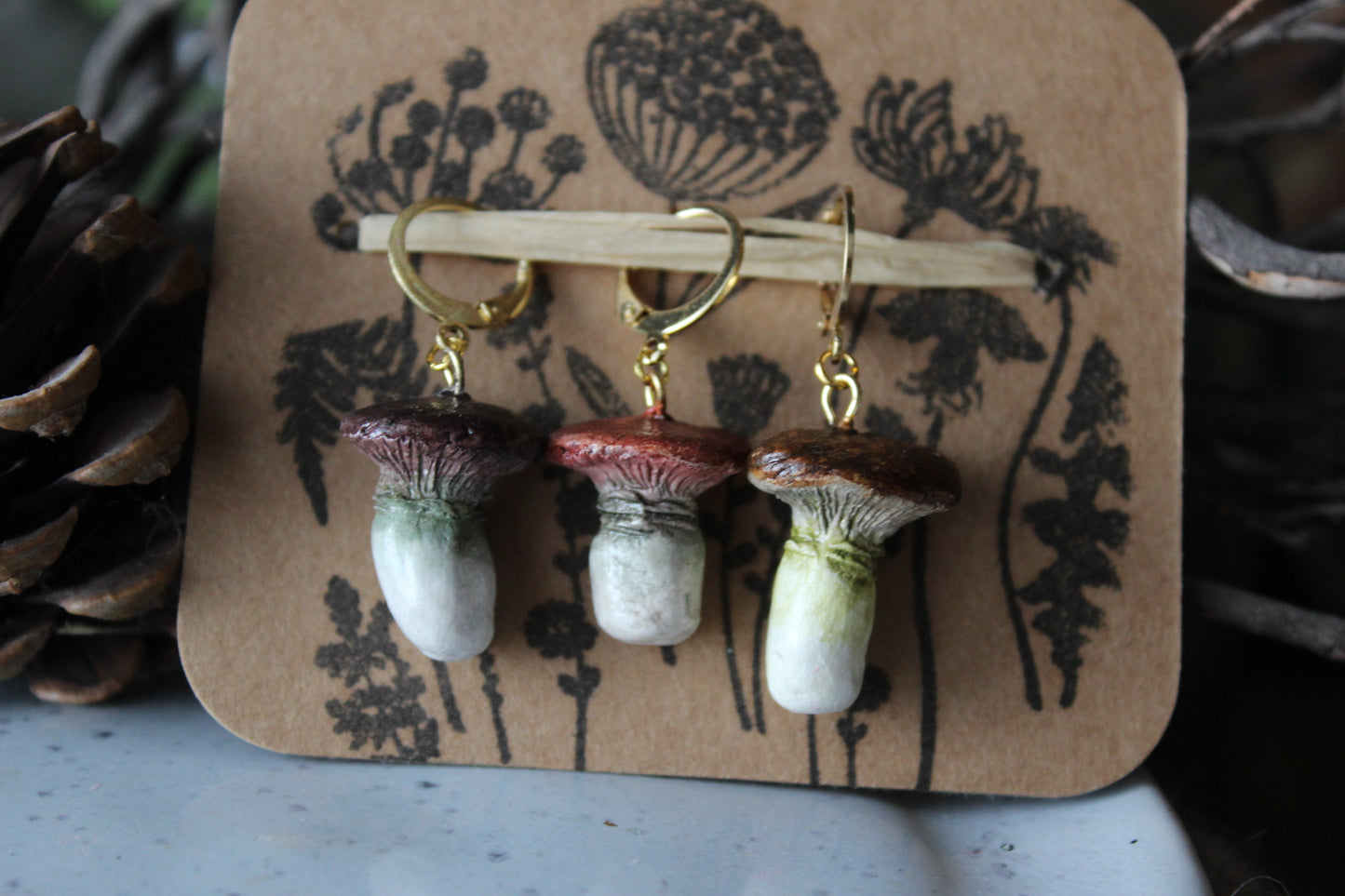 Clay Mushroom Stitchmarker Set
