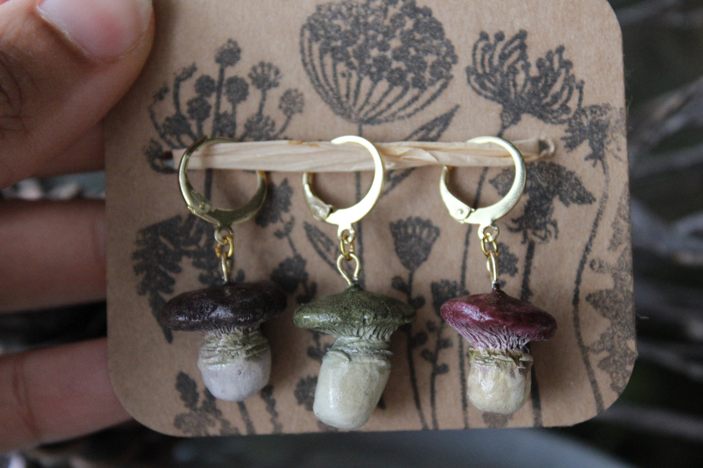 Clay Mushroom Stitchmarker Set