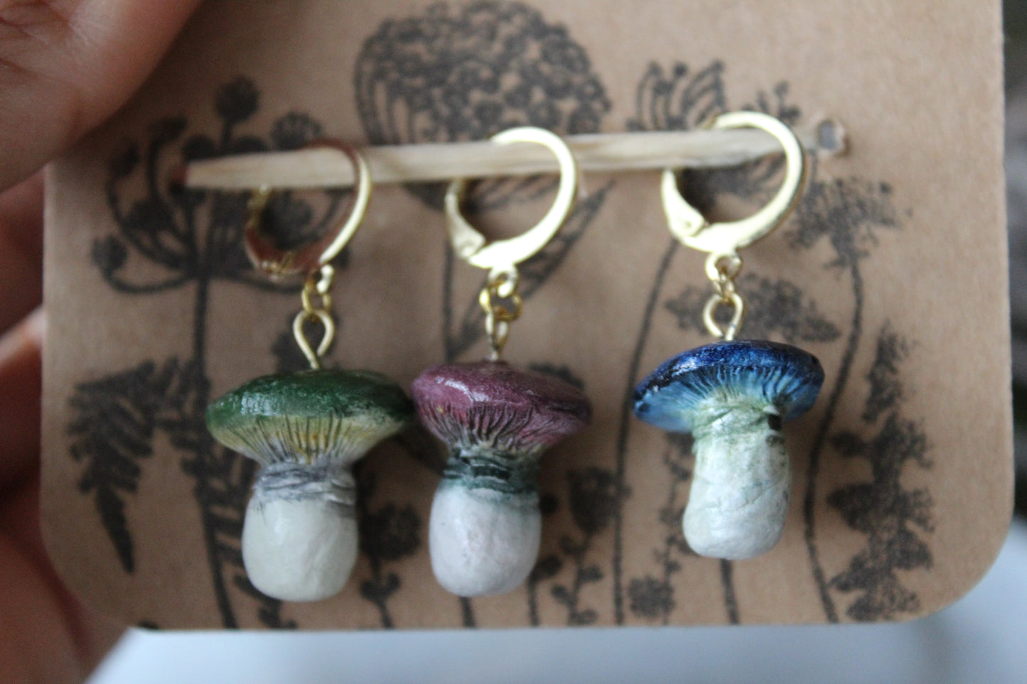 Clay Mushroom Stitchmarker Set