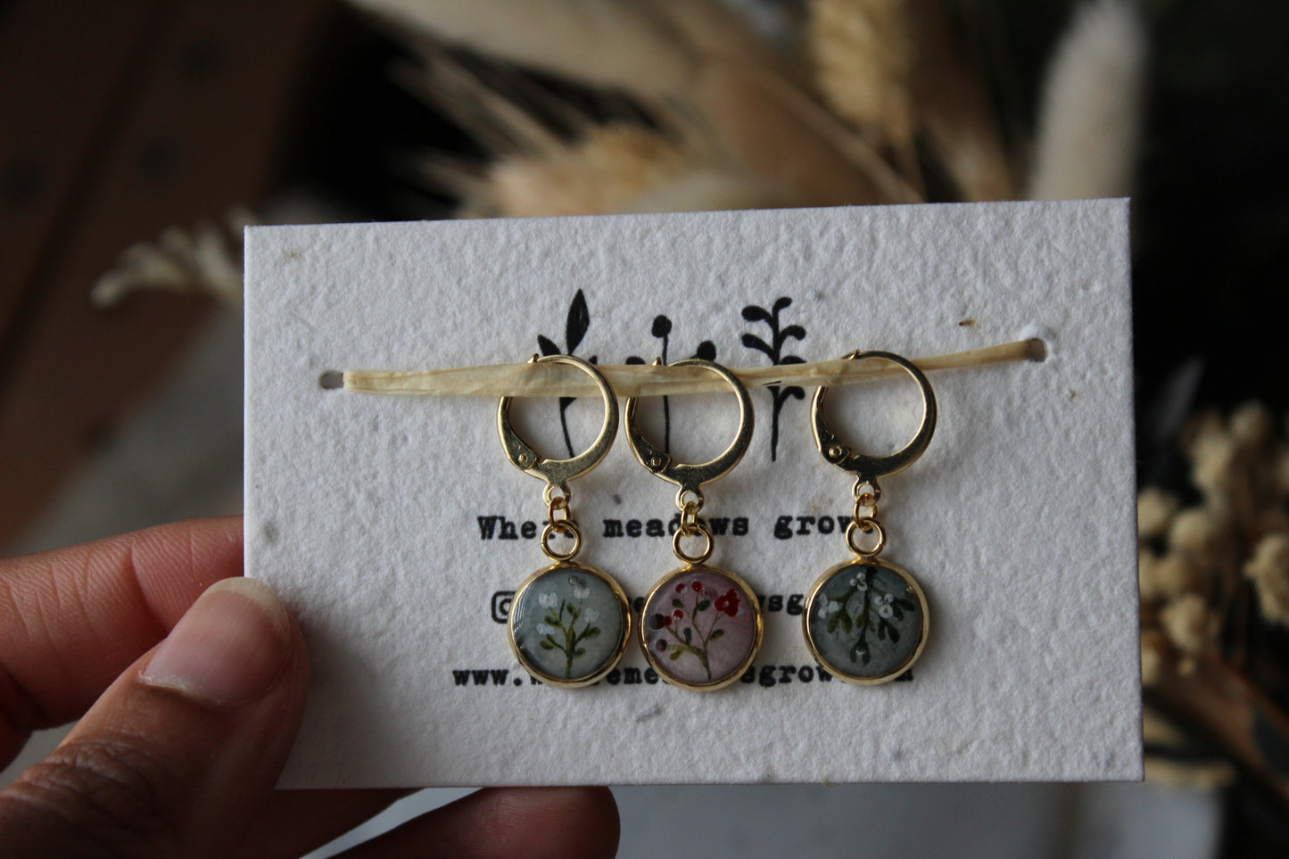 Winter Blossoms Stitchmarker Set