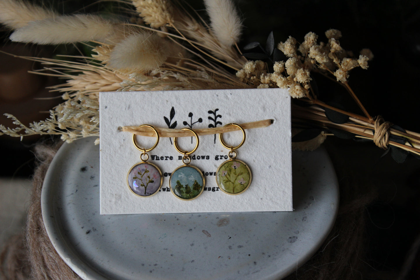 Blossoms and Meadows Stitchmarker Set