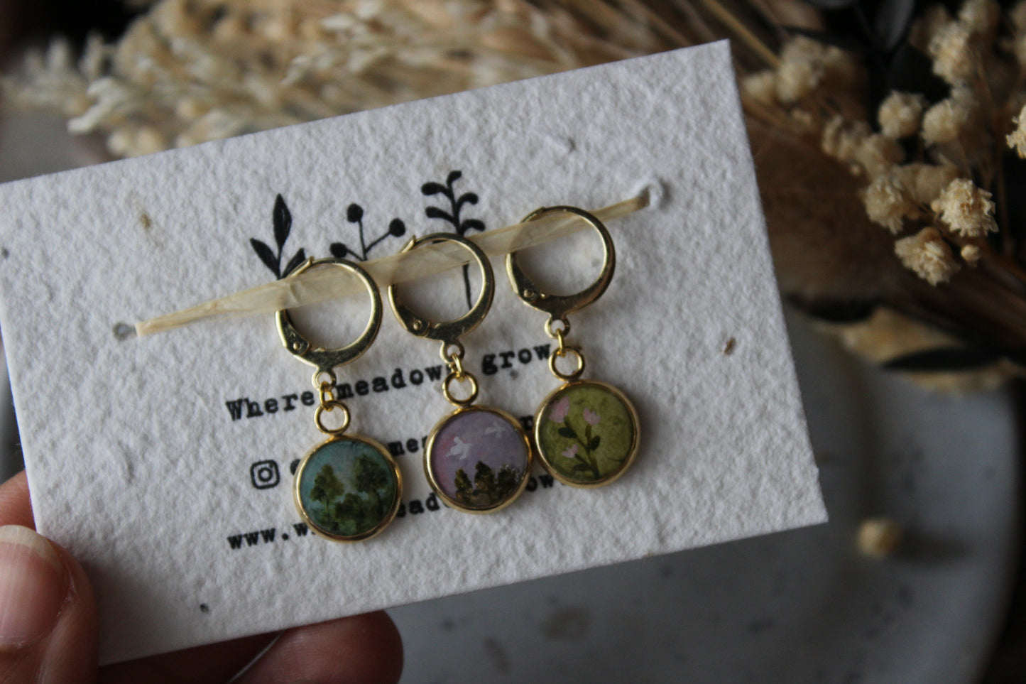 Birds above the trees Stitchmarker Set