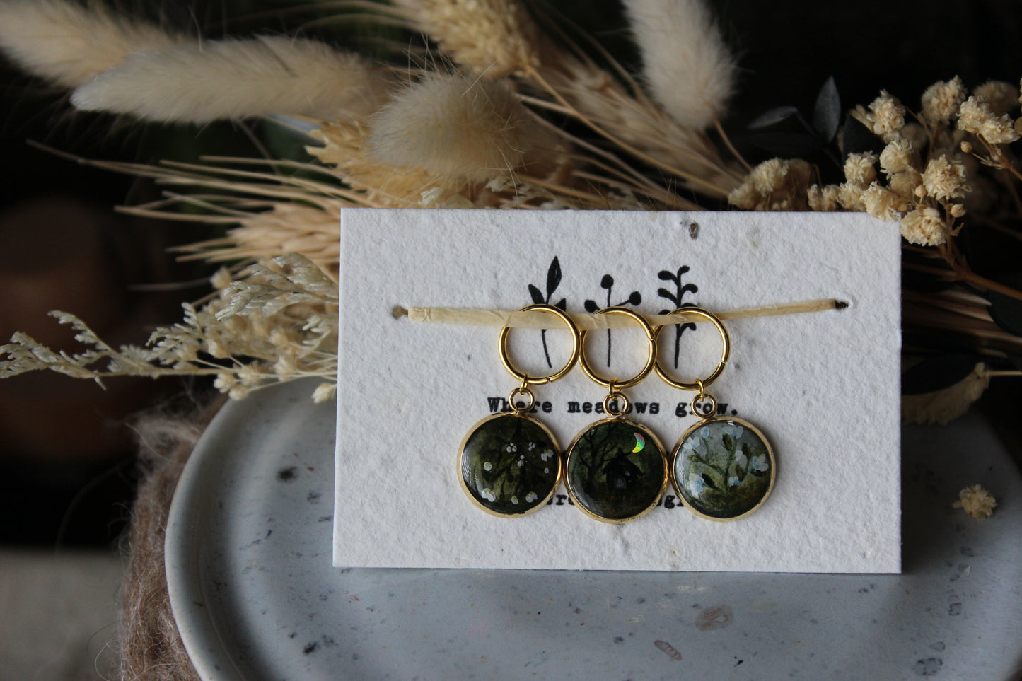 Mistletoe cottage Stitchmarker Set