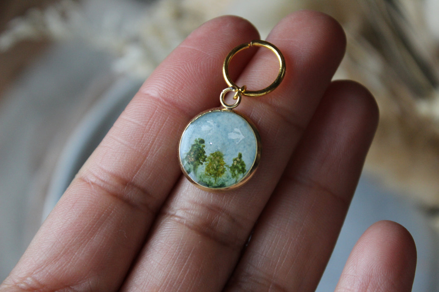 Birds over the Trees Stitchmarker (Single)