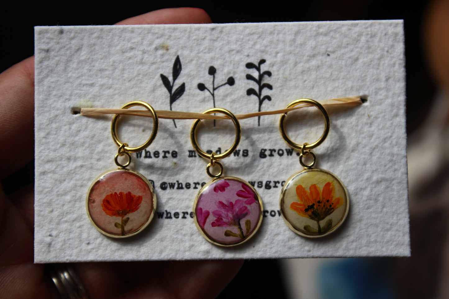 Saturated Flowers Stitchmarker Set