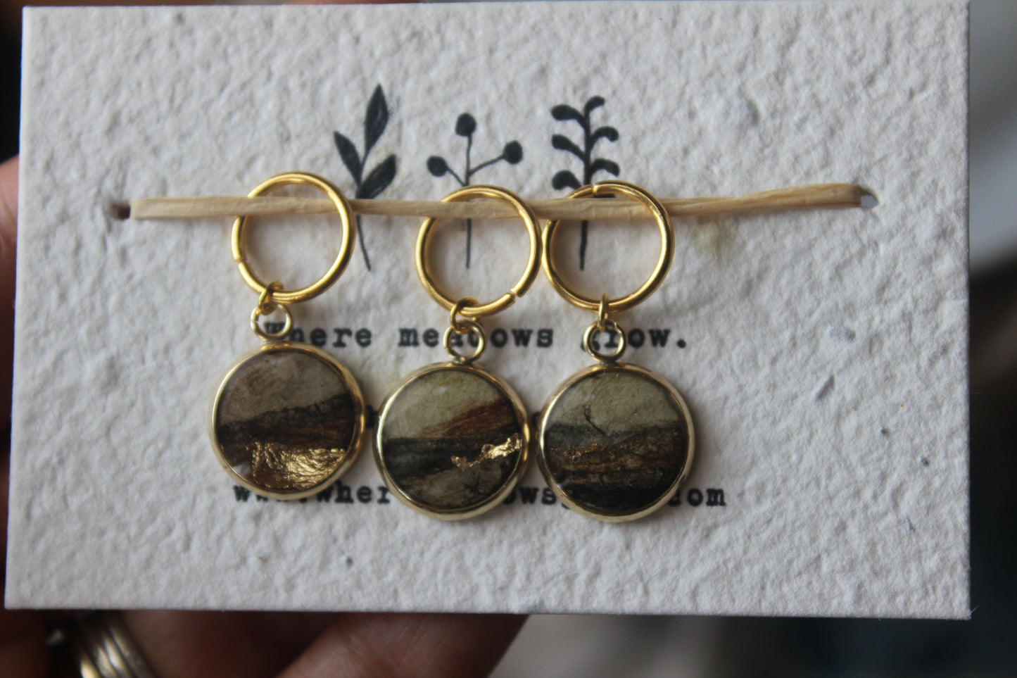 The earth in gold Stitchmarker Set