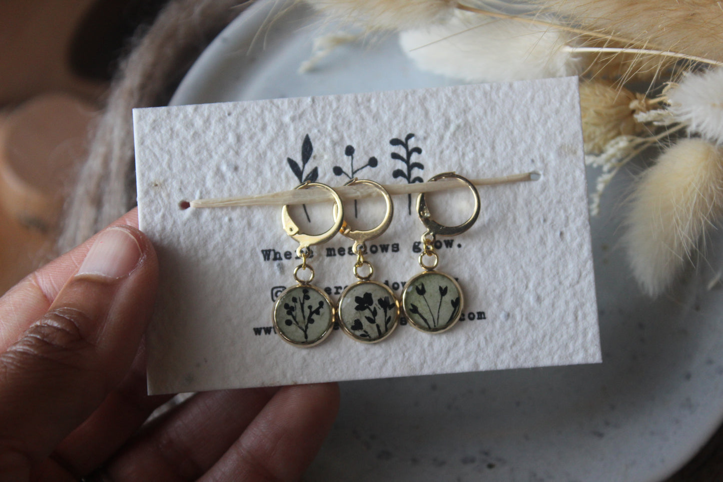 Moody Petals Stitchmarker Set