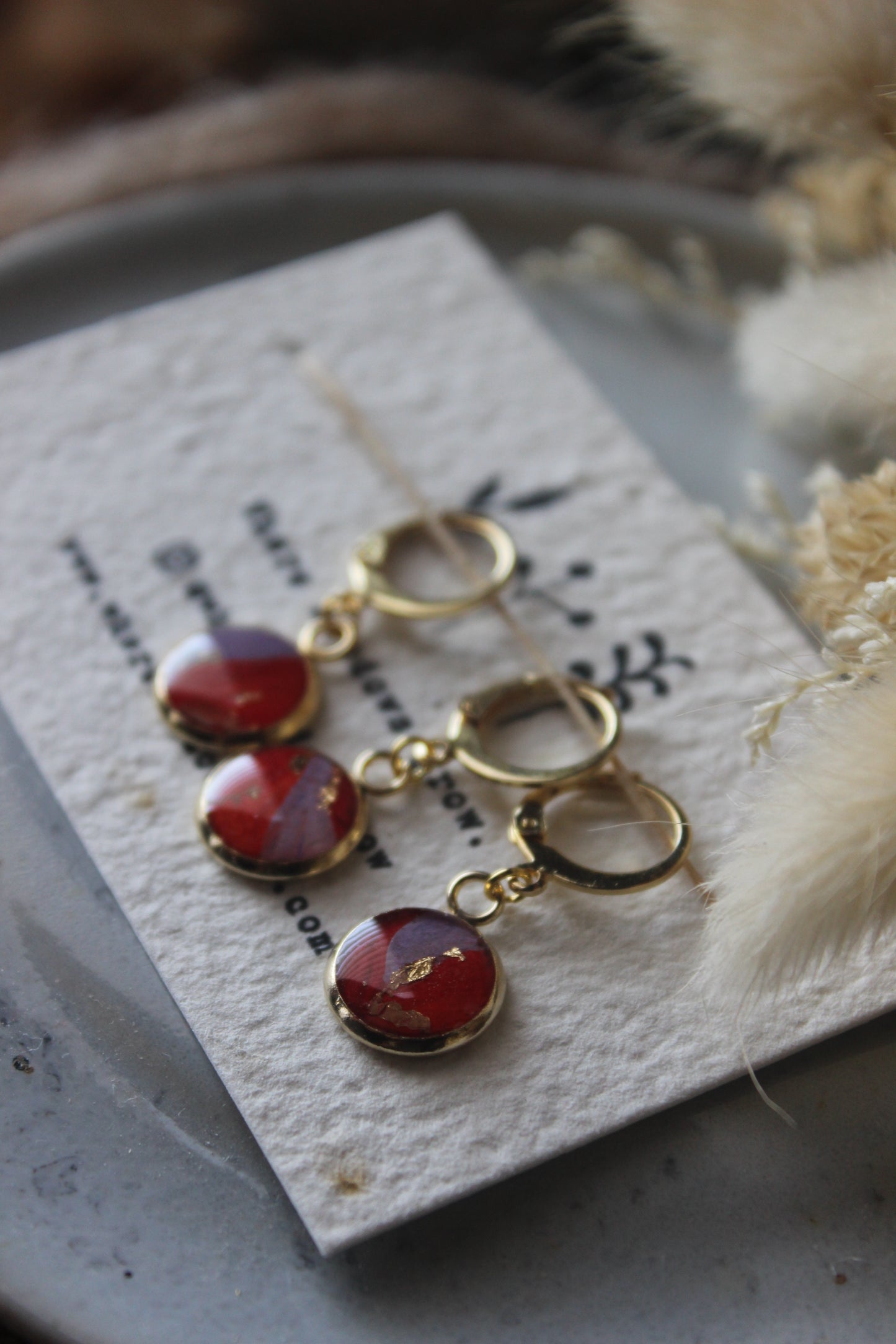 Abstract Gold Leaf Stitchmarker Set