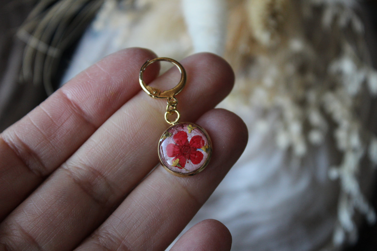 Red Blossom Meadow Stitchmarker