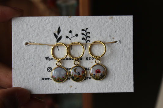 Summer Evening Meadow Stitchmarker Set