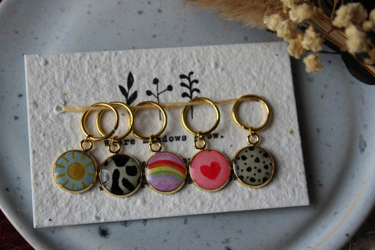 Summer, Sun and Rainbow Stitchmarker Set