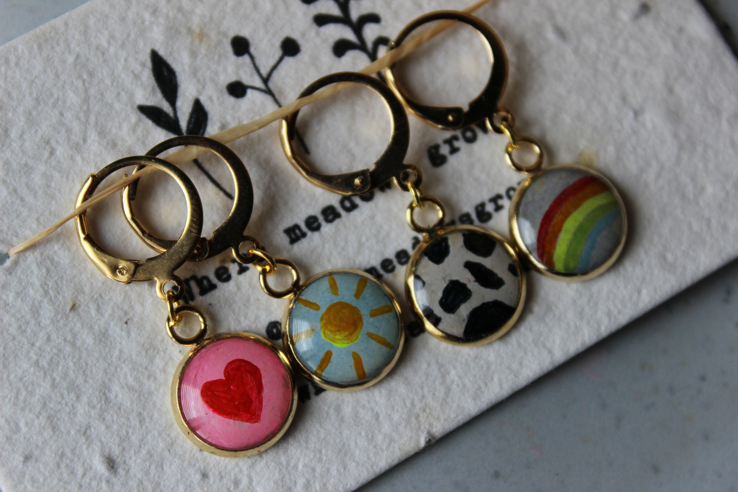 Summer Sun and Rainbow Stitchmarker Set Mini