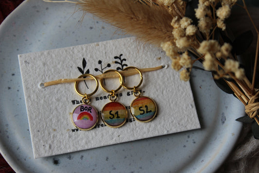 Rainbow Sock Stitchmarker Set