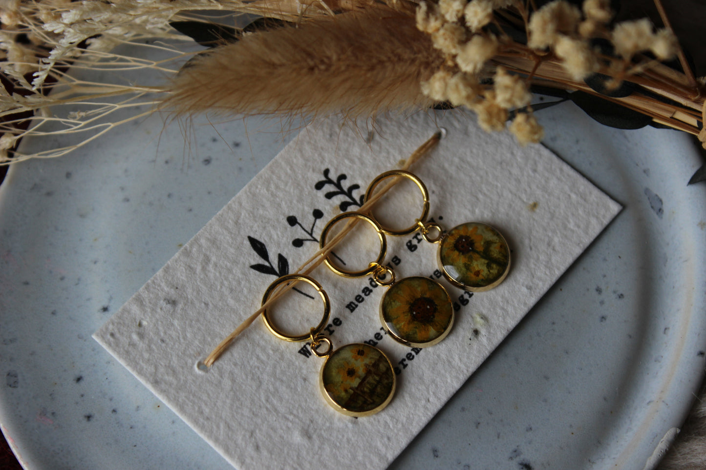 Sunflower Stitchmarker Set