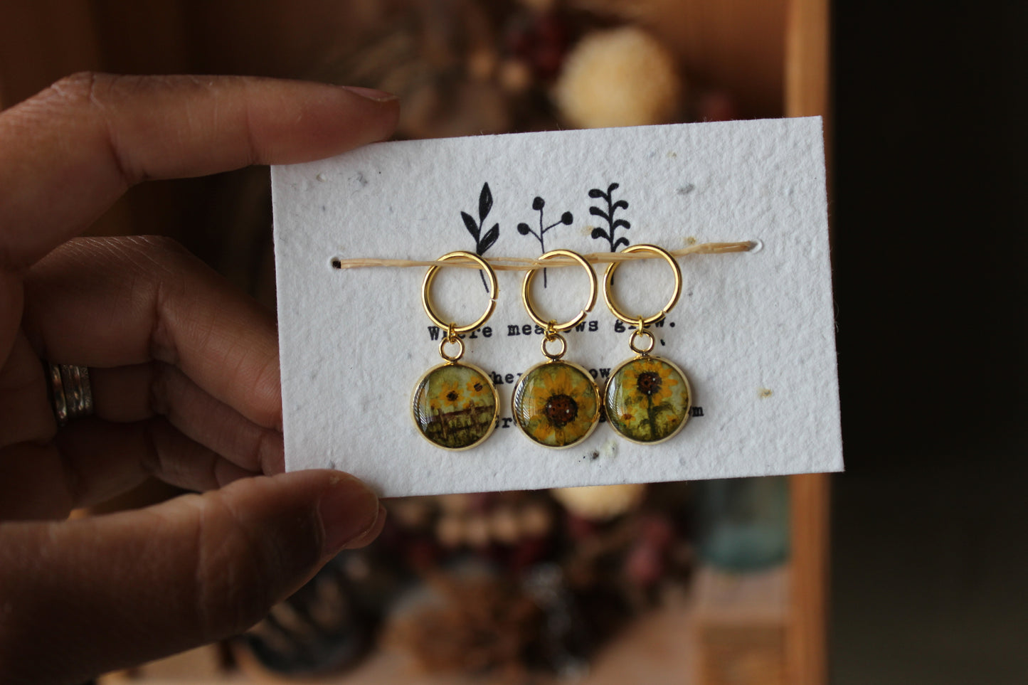Sunflower Stitchmarker Set
