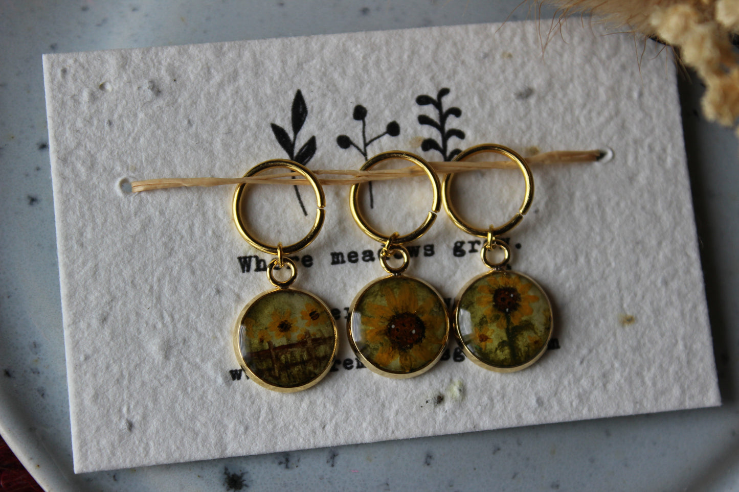 Sunflower Stitchmarker Set