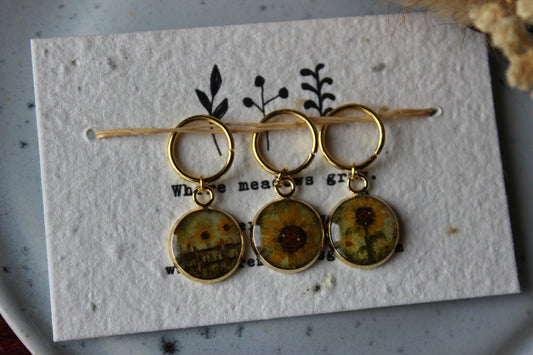 Sunflower Stitchmarker Set