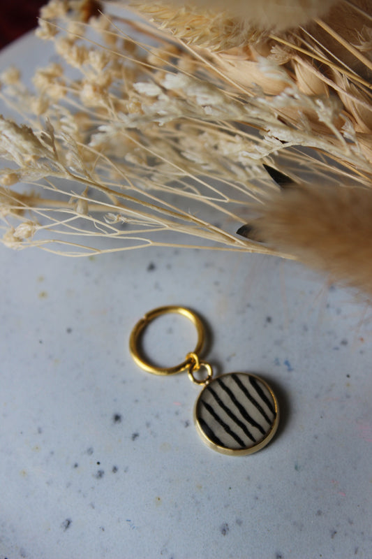 Black and White Stripes Stitchmarker (Single)