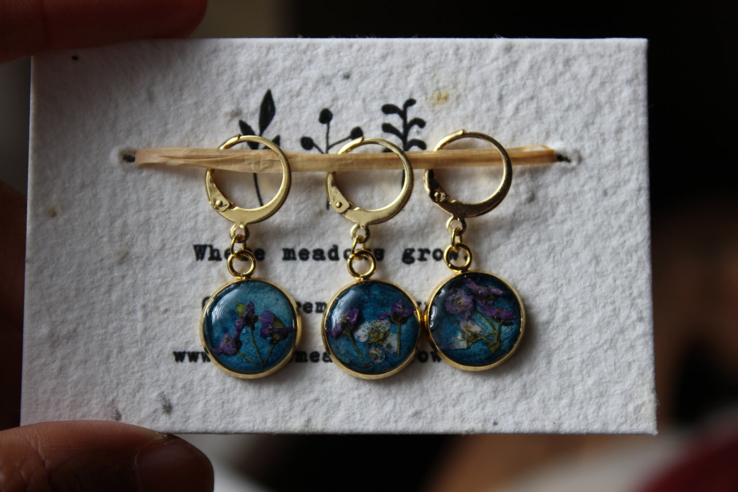 Botanical Night Stitchmarker Set