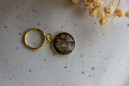 Yellow Blossoms on Purple Stitchmarker (Single)