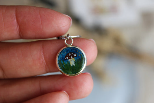 Starry Night with Toadstool Stitchmarker (Single)