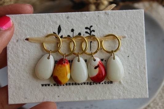 Abstract Rain Drops Resin Stitchmarkers