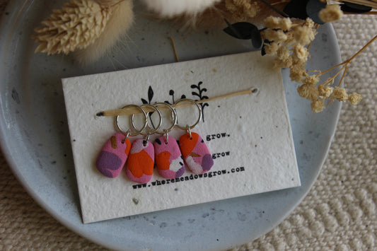 Abstract Polymer Clay Stitchmarker Set