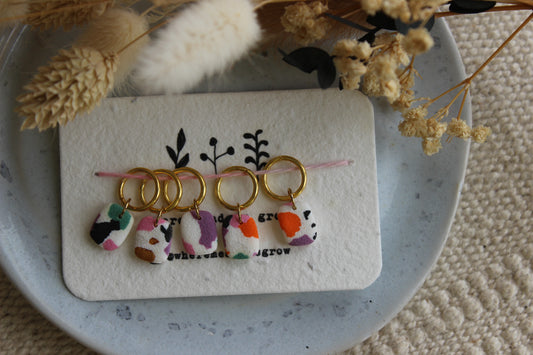 Abstract Polymer Clay Stitchmarker Set