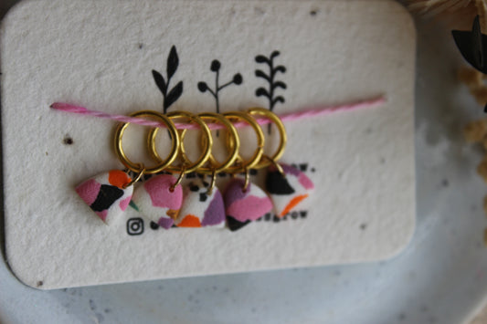 Abstract Arches Polymer Clay Stitchmarker Set